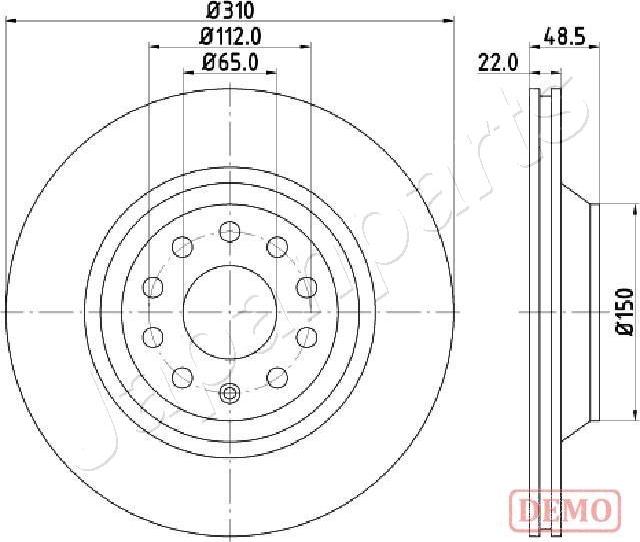 Japanparts DP-0903C - Тормозной диск autosila-amz.com