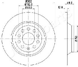 Japanparts DP-0915 - Тормозной диск autosila-amz.com