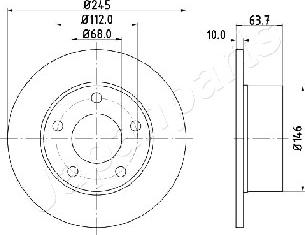 Japanparts DP-0912 - Тормозной диск autosila-amz.com