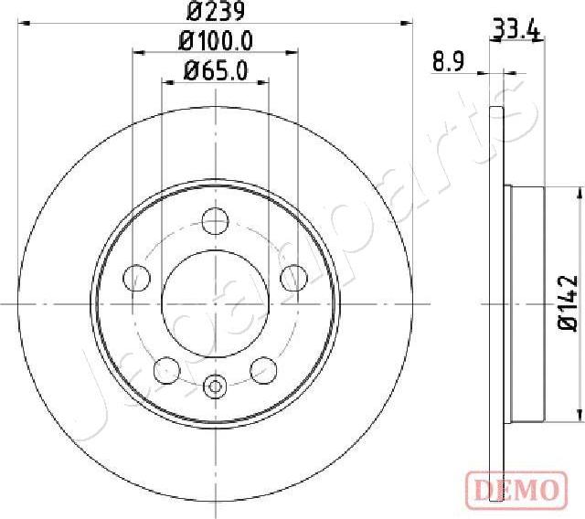 Japanparts DP-0933C - Тормозной диск autosila-amz.com