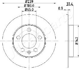 Japanparts DP-0933 - Тормозной диск autosila-amz.com