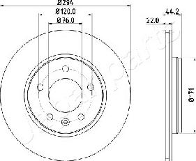 Japanparts DP-0925 - Тормозной диск autosila-amz.com