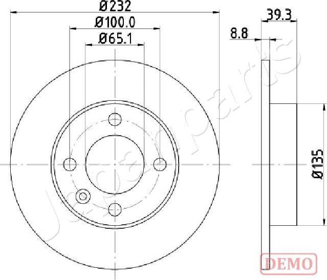 Japanparts DP-0921C - Тормозной диск autosila-amz.com