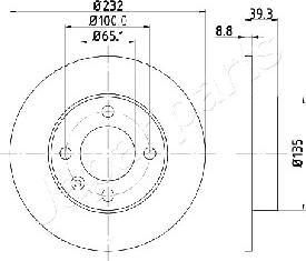 Japanparts DP-0921 - Тормозной диск autosila-amz.com