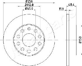 Japanparts DP-0928 - Тормозной диск autosila-amz.com