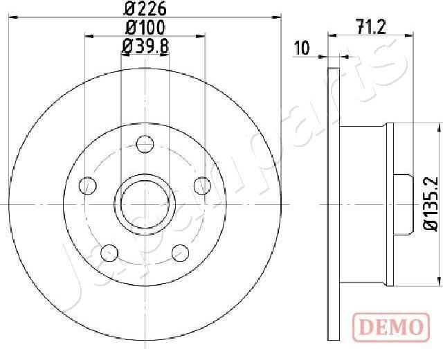 Japanparts DP-0923C - Тормозной диск autosila-amz.com