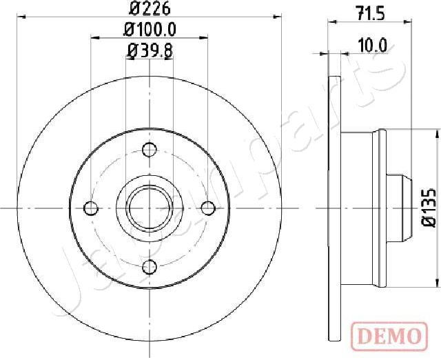 Japanparts DP-0922C - Тормозной диск autosila-amz.com