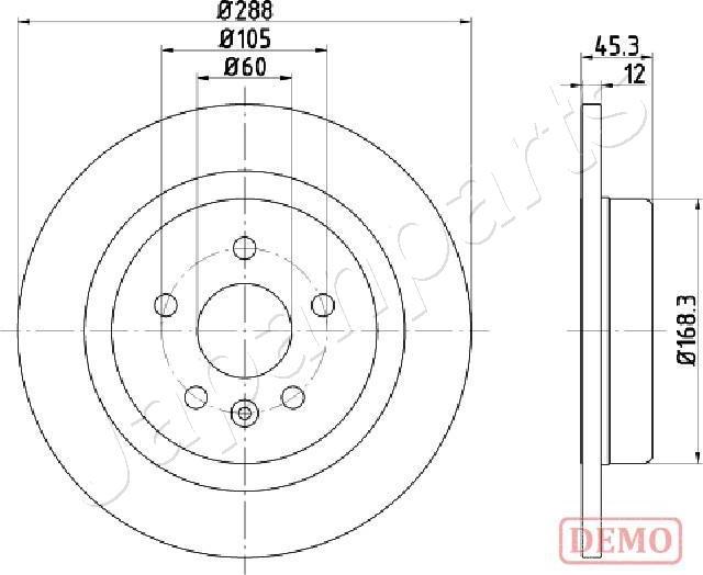 Japanparts DP-0404C - Тормозной диск autosila-amz.com