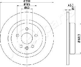 Japanparts DP-0404 - Тормозной диск autosila-amz.com