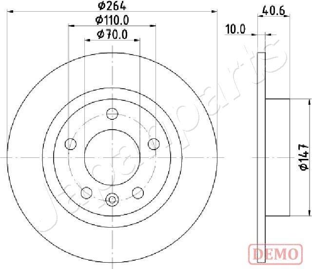 Japanparts DP-0400C - Тормозной диск autosila-amz.com