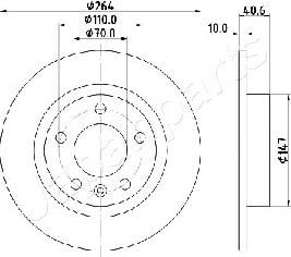 Japanparts DP-0400 - Тормозной диск autosila-amz.com