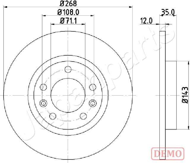 Japanparts DP-0408C - Тормозной диск autosila-amz.com