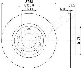 Japanparts DP-0408 - Тормозной диск autosila-amz.com