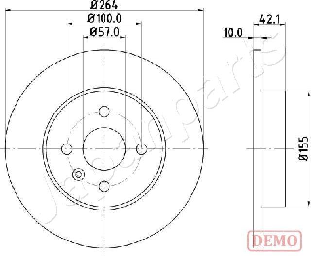 Japanparts DP-0407C - Тормозной диск autosila-amz.com