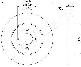 Japanparts DP-0407 - Тормозной диск autosila-amz.com