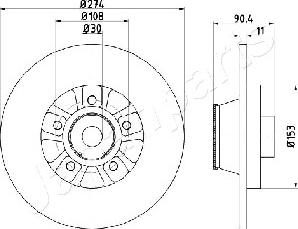 Japanparts DP-0511 - Тормозной диск autosila-amz.com