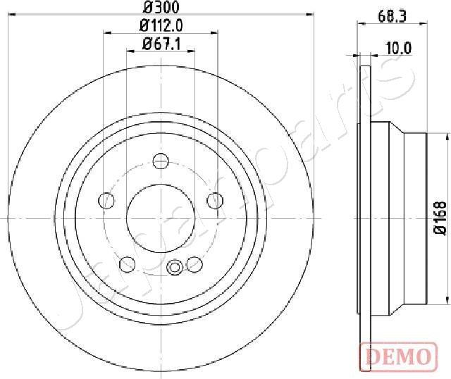 Japanparts DP-0513C - Тормозной диск autosila-amz.com