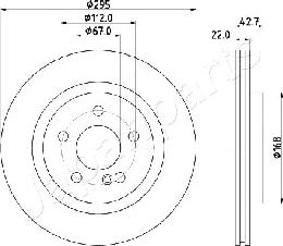 Japanparts DP-0512 - Тормозной диск autosila-amz.com