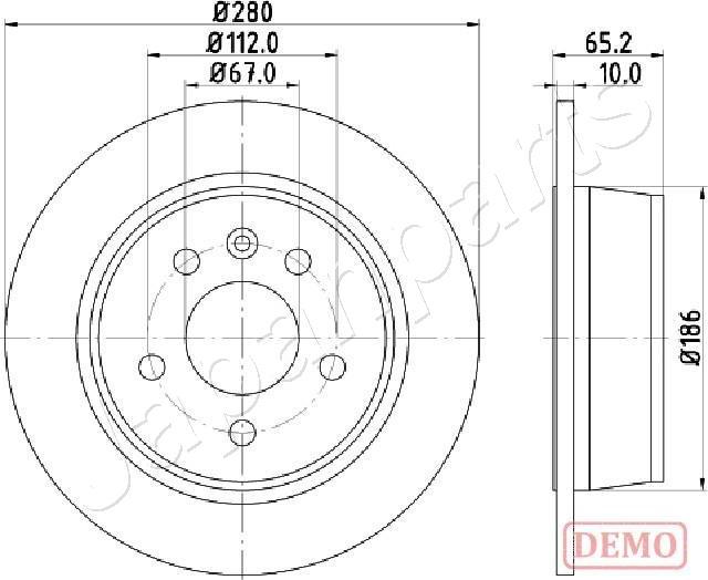 Japanparts DP-0530C - Тормозной диск autosila-amz.com