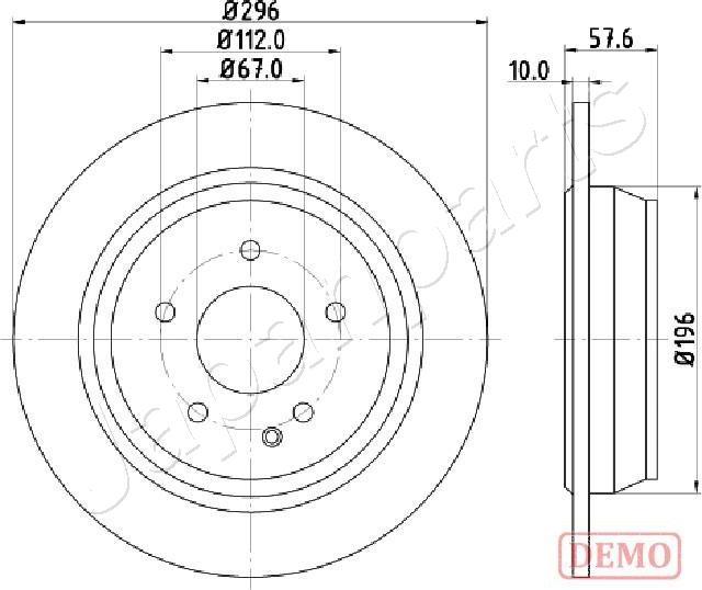 Japanparts DP-0532C - Тормозной диск autosila-amz.com