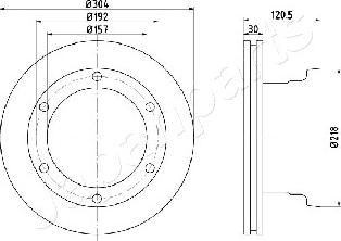 Japanparts DP-0529 - Тормозной диск autosila-amz.com