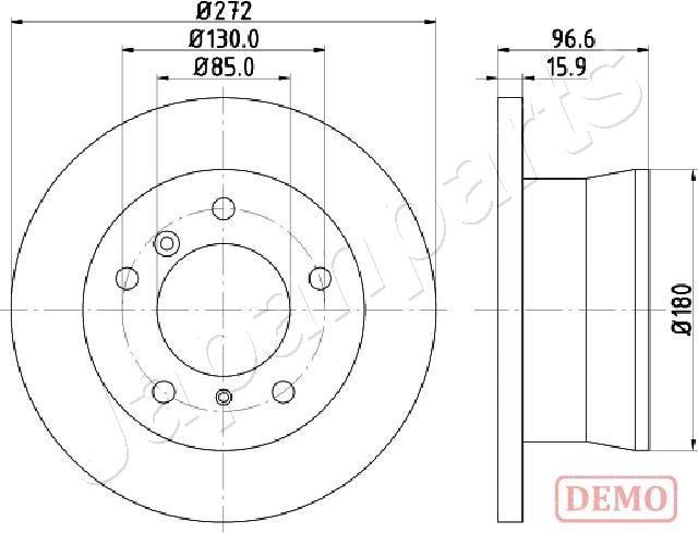 Japanparts DP-0526C - Тормозной диск autosila-amz.com