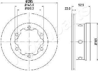 Japanparts DP-0528 - Тормозной диск autosila-amz.com
