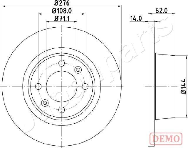 Japanparts DP-0604C - Тормозной диск autosila-amz.com