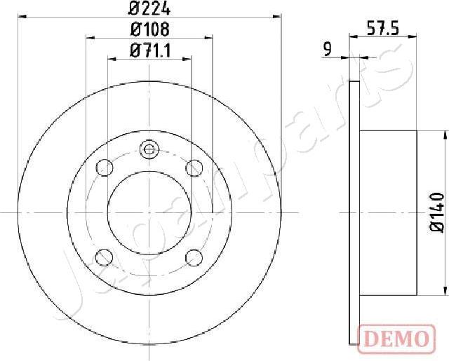 Japanparts DP-0614C - Тормозной диск autosila-amz.com