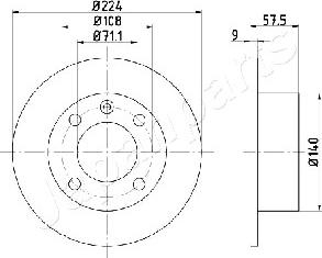 Japanparts DP-0614 - Тормозной диск autosila-amz.com