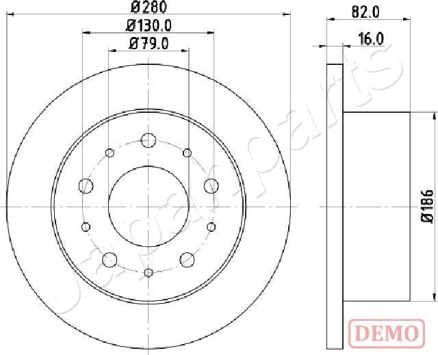 Japanparts DP-0611C - Тормозной диск autosila-amz.com