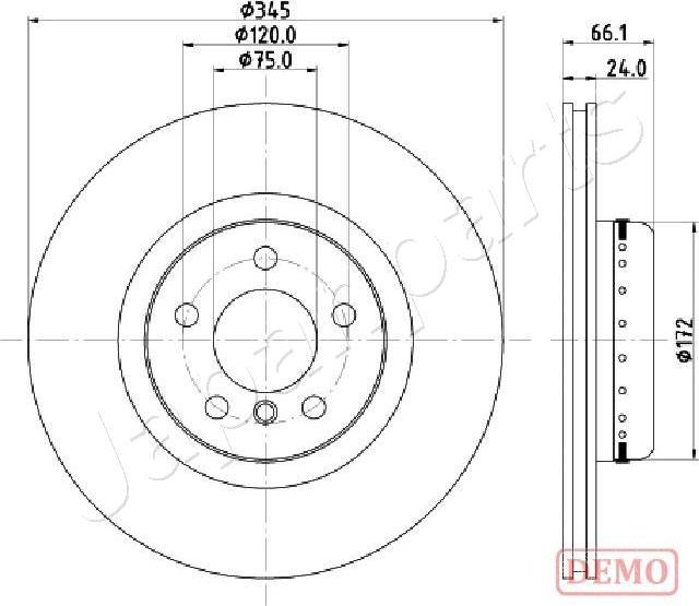 Japanparts DP-0104C - Тормозной диск autosila-amz.com