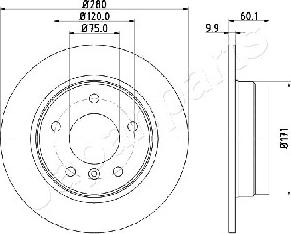 Japanparts DP-0107 - Тормозной диск autosila-amz.com