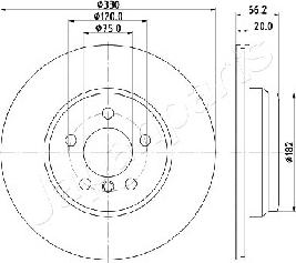 Japanparts DP-0115 - Тормозной диск autosila-amz.com