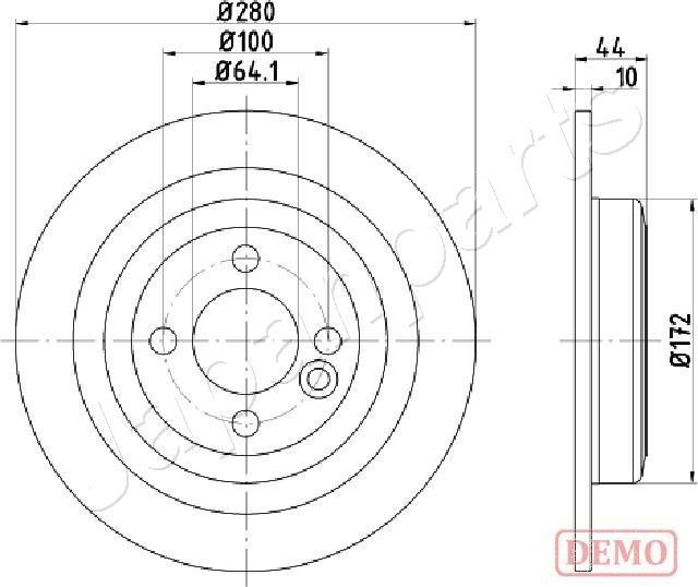 Japanparts DP-0135C - Тормозной диск autosila-amz.com