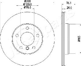 Japanparts DP-0135 - Тормозной диск autosila-amz.com