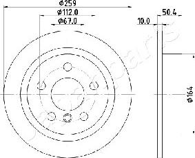 Japanparts DP-0136 - Тормозной диск autosila-amz.com