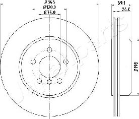 Japanparts DP-0124 - Тормозной диск autosila-amz.com