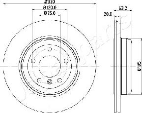 Japanparts DP-0121 - Тормозной диск autosila-amz.com