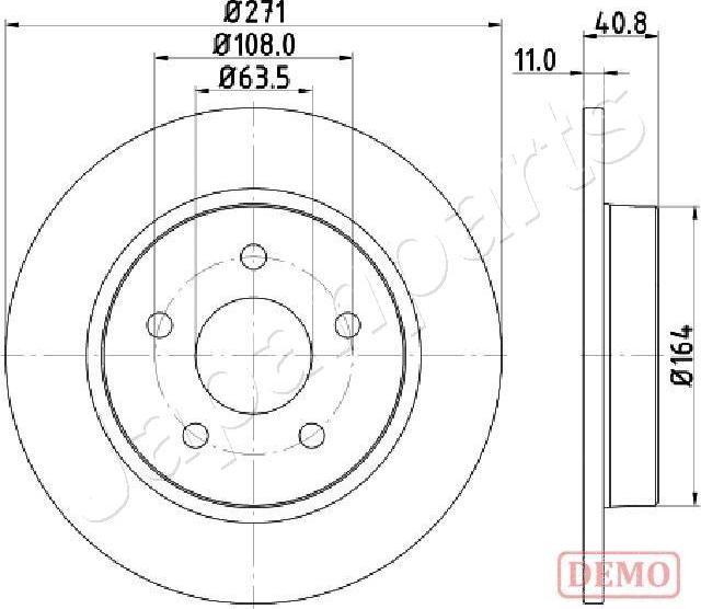 Japanparts DP-0305C - Тормозной диск autosila-amz.com