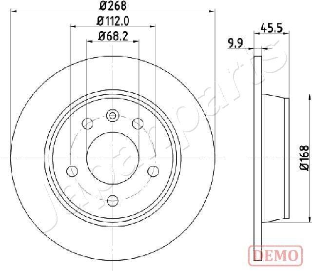 Japanparts DP-0306C - Тормозной диск autosila-amz.com