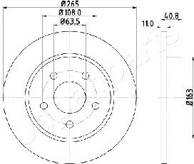 Japanparts DP-0300 - Тормозной диск autosila-amz.com