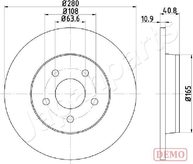 Japanparts DP-0301C - Тормозной диск autosila-amz.com