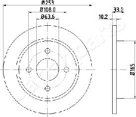 Japanparts DP-0303 - Тормозной диск autosila-amz.com
