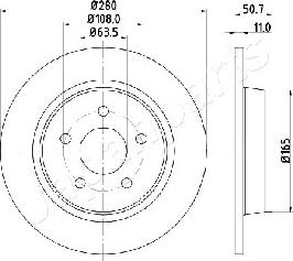 Japanparts DP-0302 - Тормозной диск autosila-amz.com