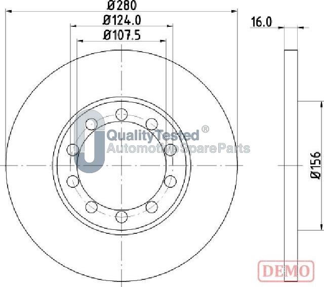 Japanparts DP0314JM - Тормозной диск autosila-amz.com