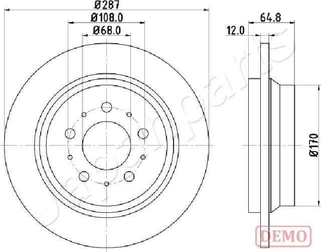 Japanparts DP-0321C - Тормозной диск autosila-amz.com