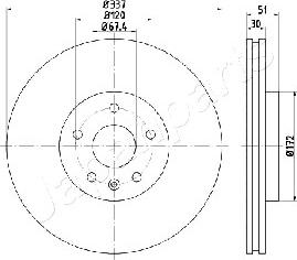 Japanparts DP-0323 - Тормозной диск autosila-amz.com