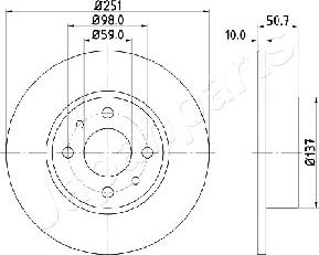 Japanparts DP-0206 - Тормозной диск autosila-amz.com