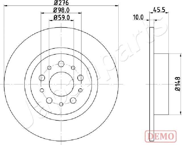 Japanparts DP-0203C - Тормозной диск autosila-amz.com